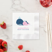 Mama und Baby Whales Girl Baby Dusche Serviette (Beispiel)