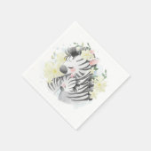 Mama und Baby Zebra Napkins Serviette (Ecke)