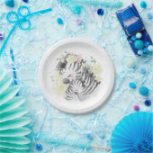 Mama und Baby Zebra Paper Teller (Party)