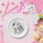 Mama und Baby Zebra Paper Teller (Party)