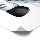 Mama und Baby Zebra Poster (Ecke)