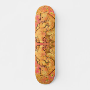 Mama und Babybär - Umarmung - Hinzufügen von Tex Skateboard