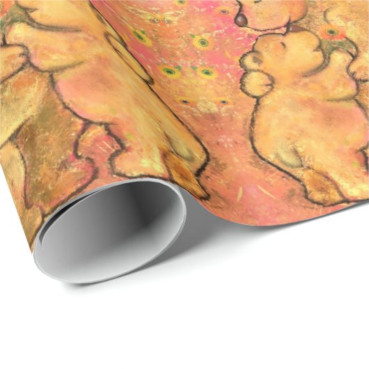 Mama- und Babybärenverpackungspapier Geschenkpapier (Rolleneckpunkt)