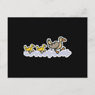 Mama- und Babyenten Postkarte