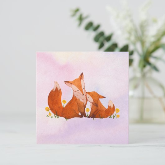 Mama und Babyfuchs (Stehend Vorderseite)