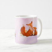 Mama und Babyfuchs Kaffeetasse (VorderseiteRechts)