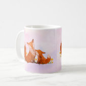 Mama und Babyfuchs Kaffeetasse (Vorderseite Links)