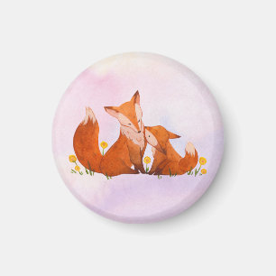 Mama und Babyfuchs Magnet