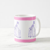 Mama- und Babygiraffe Kaffeetasse (VorderseiteRechts)