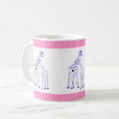 Mama- und Babygiraffe Kaffeetasse (Vorderseite Links)