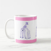 Mama- und Babygiraffe Kaffeetasse (Links)