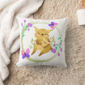 Mama und Babylynx/Wildkatze Kissen (Decke)