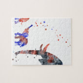 Mama und Babys Elefant, Elefantfamilie Puzzle (Horizontal)