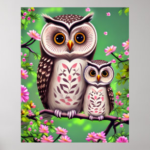 Mama und Babyschale Poster