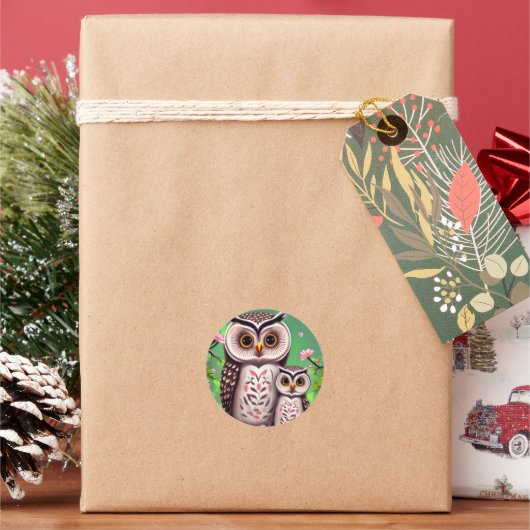 Mama und Babyschale Runder Aufkleber (Feiertag)