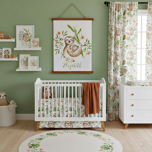 Mama- und Babyschlafmützen Wandteppich Mit Holzrahmen