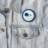 Mama und Babywale "Mama to be" Kinderdusche Button (Beispiel)