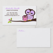 Mama- und Babywaschkarten Telefonnummerkarte (Vorne/Hinten)