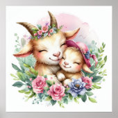 Mama und Babyziege Poster (Vorne)