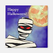 Mama und Beängstigend Moon Happy Halloween Square Magnet (Vorne)