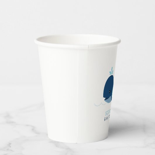 Mama und Blue Baby Whales Paper Cup Pappbecher (Rechts)