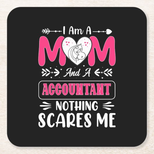 Mama und Buchhalter - nichts macht mich lustig Rechteckiger Pappuntersetzer (Vorderseite)