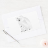 Mama und Cube des Polarbären Rechteckiger Aufkleber (Umschlag)