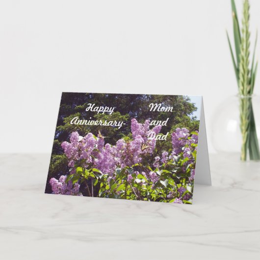 Mama-und des Vaters Jahrestag Karte (Vorderseite)