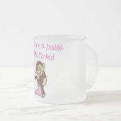 Mama-und des Vatis Affe - rosa T-Shirts und Mattglastasse (VorderseiteRechts)