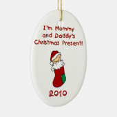 Mama-und des Vatis Weihnachtsgeschenk-Verzierung Keramik Ornament (Rechts)