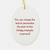 Mama-und des Vatis Weihnachtsgeschenk-Verzierung Keramik Ornament (Hinten)