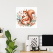 Mama und Eichhörnchen Poster (Heimbüro)