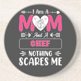 Mama und ein Koch, nichts macht mich unheimlich, l Getränkeuntersetzer