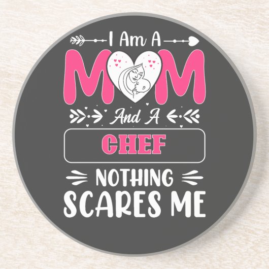 Mama und ein Koch, nichts macht mich unheimlich, l Getränkeuntersetzer (Vorne)