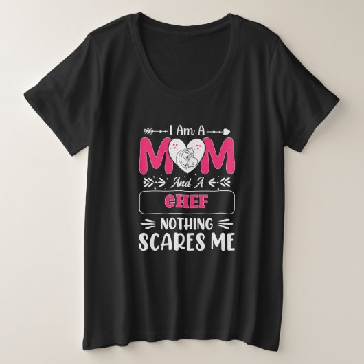 Mama und ein Koch, nichts macht mich unheimlich, l Große Größe T-Shirt (Design vorne)