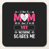 Mama und ein Tierarzt nichts macht mir Sorgen, lus Rechteckiger Pappuntersetzer (Vorderseite)