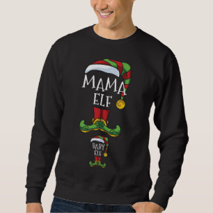 Mama und Elf-Kindergartenschwangerschaft - Familie Sweatshirt