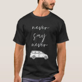 Mama und Elternleben sagen nie lustig Minivan T-Shirt (Vorderseite)