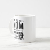 Mama und Ernährungstherapeut lustig Kaffeetasse (Vorderseite Links)