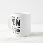 Mama- und Fernwartungs-Supervisor witzig Kaffeetasse (Vorderseite Links)