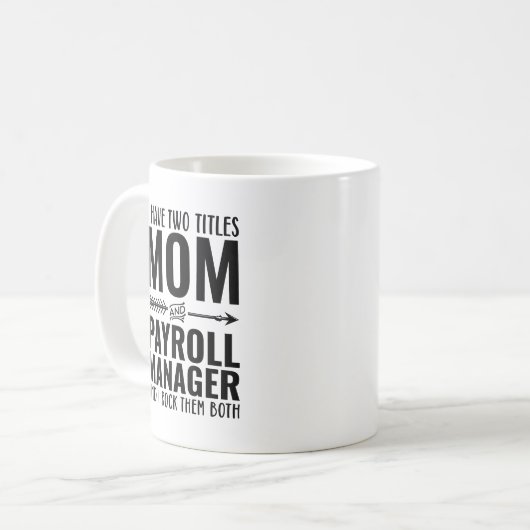Mama- und Gehaltsleiter Funny Kaffeetasse (Vorderseite Links)