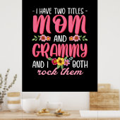 Mama und Grammy Geburtstag Poster (Küche)