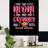 Mama und Grammy Geburtstag Poster (Heimbüro)