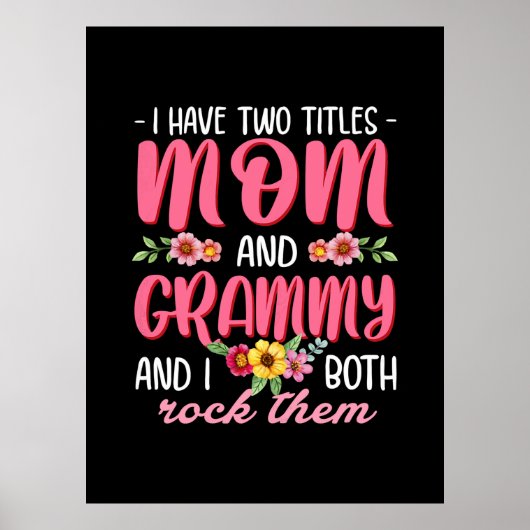 Mama und Grammy Geburtstag Poster (Vorne)