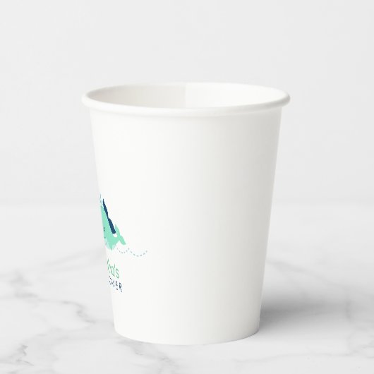 Mama und Green Baby Whales Paper Cup Pappbecher (Links)