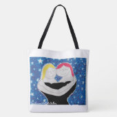 Mama und ich drucken überall große Tasche (Rückseite)