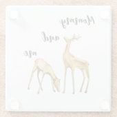 Mama und ich Hirsch Glasuntersetzer (Rückseite)