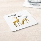 Mama und ich Hirsch Rechteckiger Pappuntersetzer (angewinkelt)