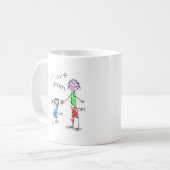 Mama und ich i-Liebe-Mama Kaffeetasse (Vorderseite Links)