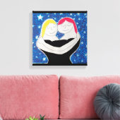 Mama und ich leinwanddruck (Insitu (Wohnzimmer))